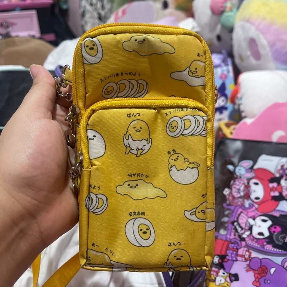 Sanrio Gudetama Yellow Crossbody Phone Pouch